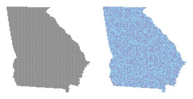 Nokta Amerikan devlet Gürcistan harita soyutlamalar