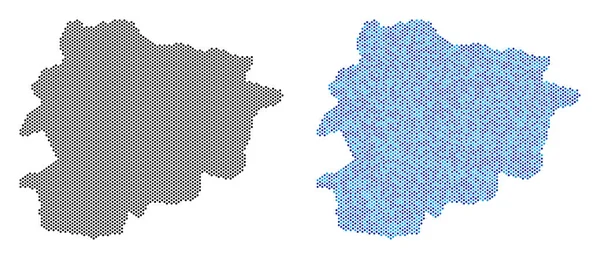 Stip Andorra kaart abstracties — Stockvector