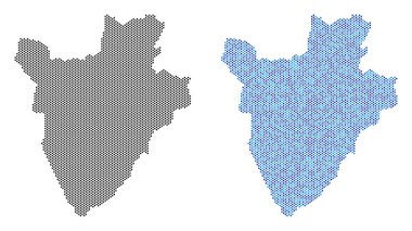 Nokta Burundi Haritası soyutlamalar