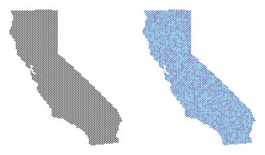 Noktalı California harita soyutlamalar