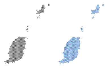 Noktalı Grenada harita soyutlamalar