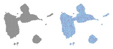 Noktalı Guadeloupe harita soyutlamalar