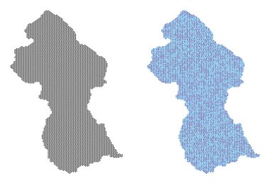 Nokta Guyana Haritası soyutlamalar