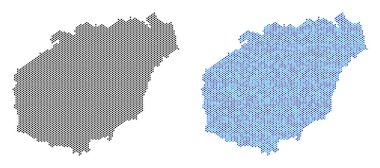Piksel Hainan Adası harita soyutlamalar