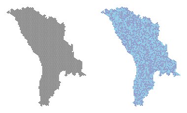 Piksel Moldova harita soyutlamalar