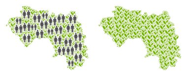 Nüfus ve Flora Afrika Gine Haritası