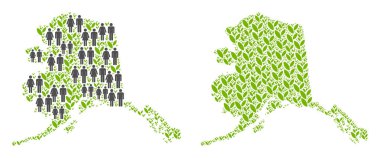 Demografi ve çiçek Alaska harita