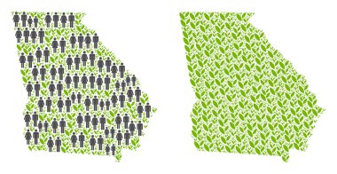 Demografi ve çevre Amerikan devlet Gürcistan Haritası