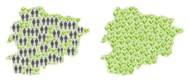 Demografi ve doğa Andorra Haritası