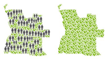 Nüfus ve çevre Angola Haritası