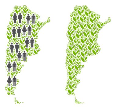 Demografi ve çevre Arjantin harita