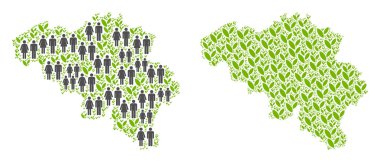 Nüfus ve doğanın Belçika Haritası