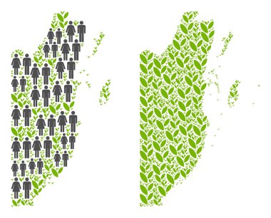 Demografi ve Flora Belize Haritası