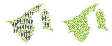 Demografi ve tarım Brunei harita