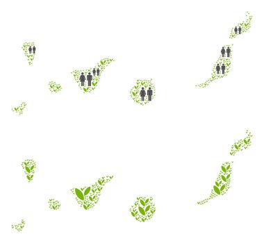 Demografi ve çevre canarinha İspanya Adaları Haritası