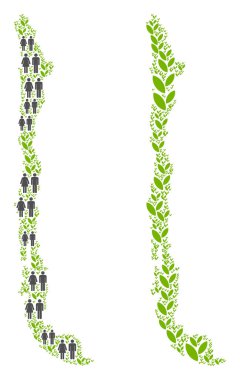 Nüfus ve çiçek Şili Haritası