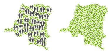 Demografi ve tarım Demokratik Cumhuriyeti Kongo Haritası