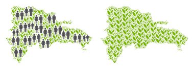 Nüfus ve plantasyon Dominik Cumhuriyeti Haritası