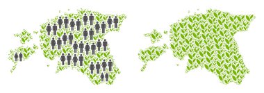 Nüfus ve Flora Estonya Haritası