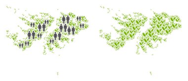 Demografi ve çevre Falkland Adaları Haritası