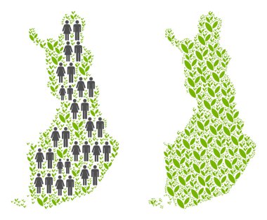 İnsanlar ve tarım Finlandiya Haritası