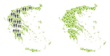 Demografi ve Flora Greece harita