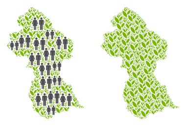 İnsanlar ve Flora Guyana Haritası