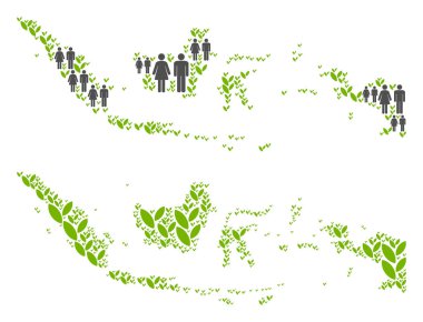 Nüfus ve tarım Endonezya Haritası