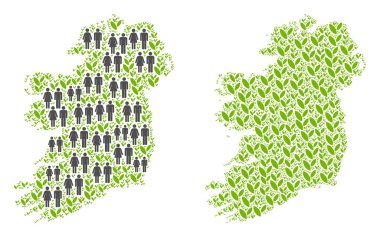 İnsanlar ve çevre İrlanda Adası Haritası