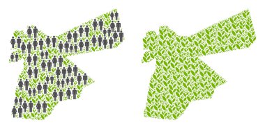 Demografi ve doğa Jordan Haritası