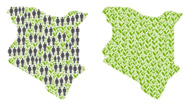 Demografi ve çevre Kenya harita