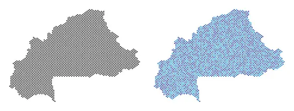 Piksel Burkina Faso Haritası soyutlamalar