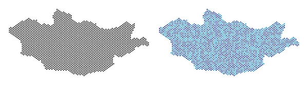 Noktalı Moğolistan haritası soyutlamalar