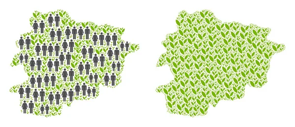 Demografi ve doğa Andorra Haritası