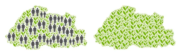 Nüfus ve çevre Bhutan Haritası