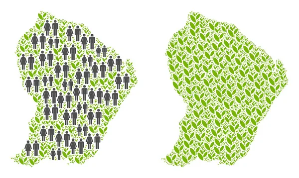 Nüfus ve Flora Fransız Guyanası Haritası