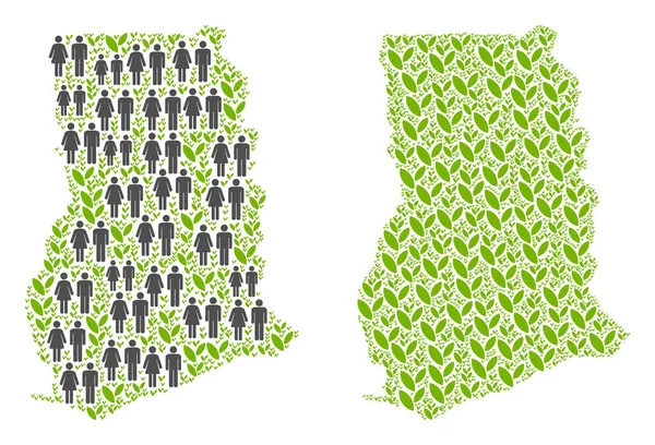 Demografi ve çiçek Gana harita