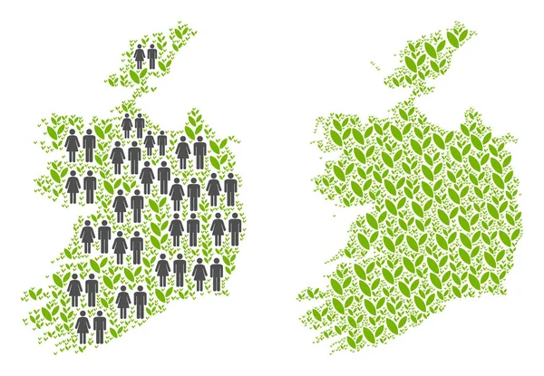 İnsanlar ve çiçek İrlanda Cumhuriyeti Haritası