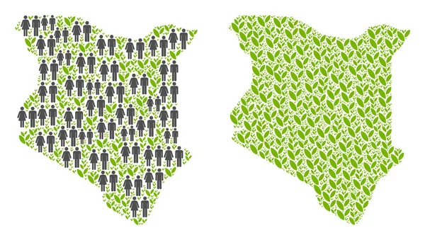 Demografi ve çevre Kenya harita