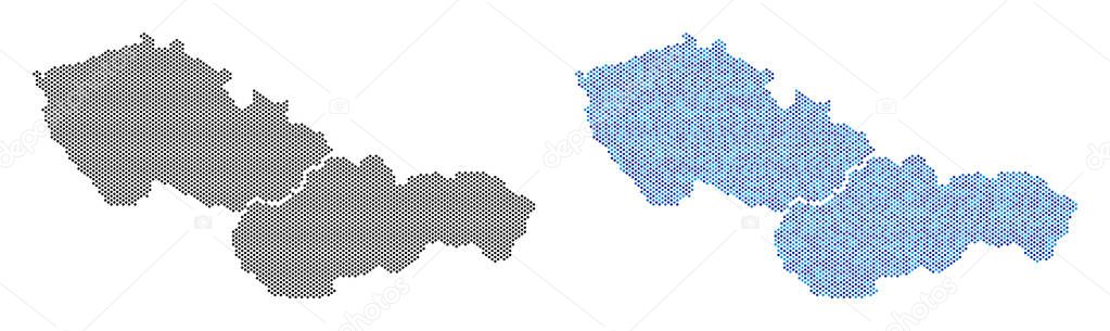 Pixel Czechoslovakia Map Abstractions