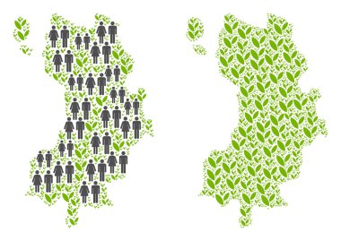 Demografi ve çiçek Koh Tao Tayland ada Haritası