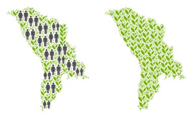 Nüfus ve plantasyon Moldova Haritası