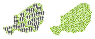 Nüfus ve çiçek Nijer Haritası