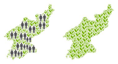 İnsanlar ve Flora Kuzey Kore Haritası