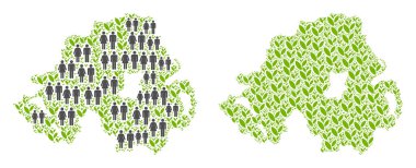 Nüfus ve çevre Kuzey İrlanda Haritası