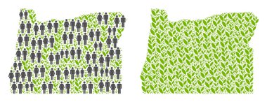 Demografi ve Flora Oregon State harita