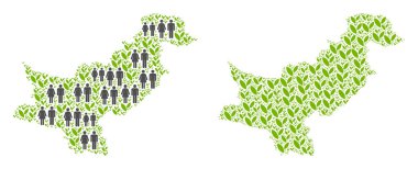 Nüfus ve çiçek Pakistan Haritası