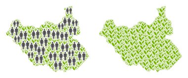 Nüfus ve plantasyon Güney Sudan Haritası