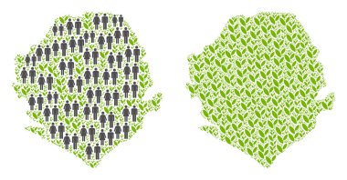 Nüfus ve tarım Sierra Leone Haritası