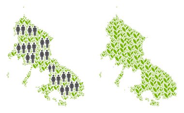 Demografi ve Flora Skyros Yunan Adası Haritası